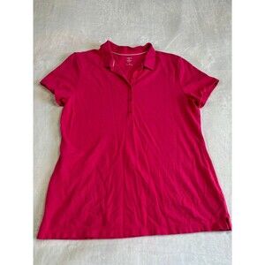 Croft & Barrow Women’s Pink The Classic Polo Collared Shirt size medium